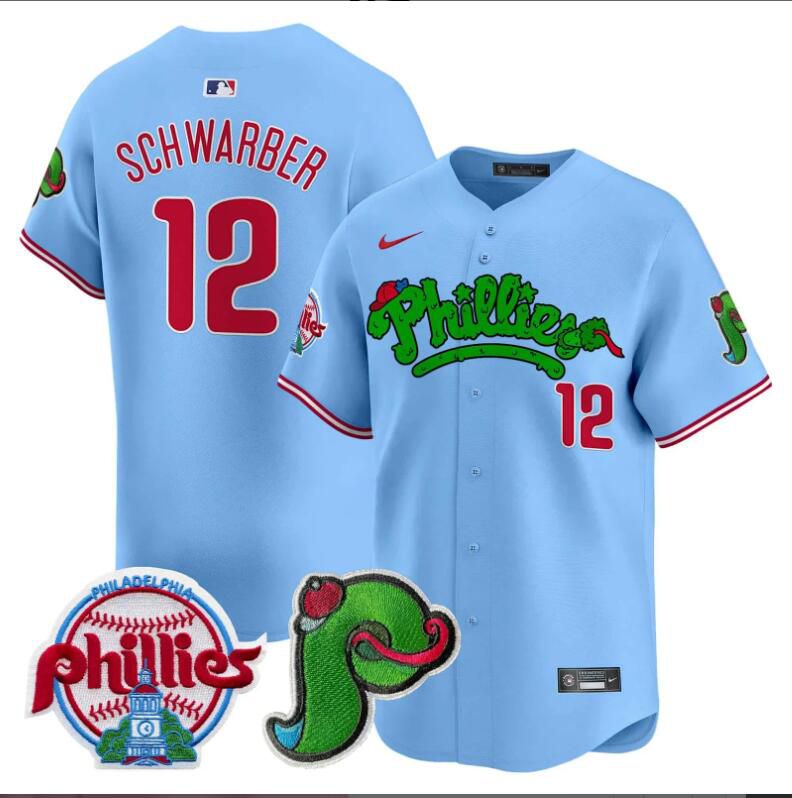 Men Philadelphia Phillies 12 Schwarber blue Limited 2024 MLB Nike jersey